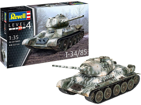 Revell T-34/85 1/35 – plastikinis tanko modelis surinkimui