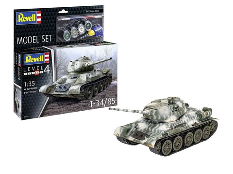 Revell T-34-85 tanko modelis 1/35 Dovanų rinkinys su dažais ir klijais