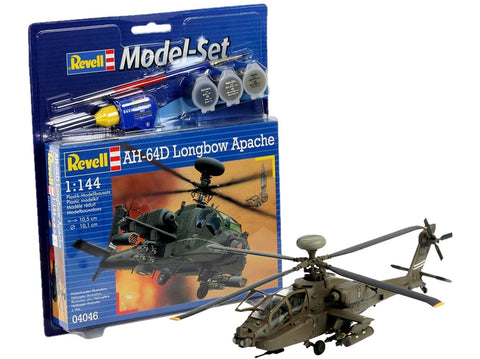 Revell Boeing AH-64D Longbow Apache 1/144 dovanų rinkinys su dažais ir klijais