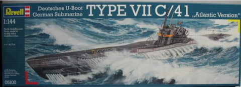 Revell povandeninis U-laivas VIIC/41 1:144 plastikinis modelis