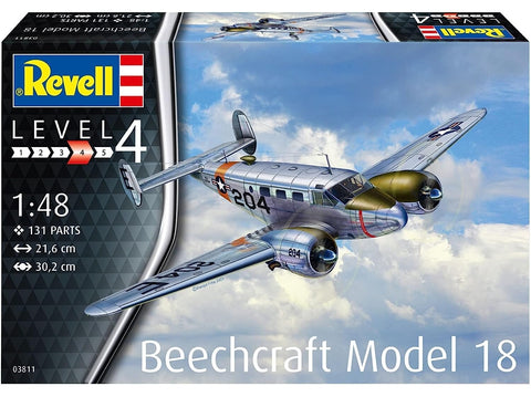 Revell Beechcraft 18 1/48 – plastikinis lėktuvo surinkimo rinkinys (03811)