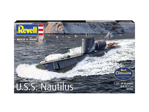 Revell U.S.S. Nautilus povandeninis laivas 1:305 plastikinis modelis 30 cm