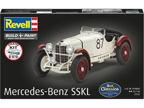 Mercedes-Benz SSKL surenkamo modelio dovanų rinkinys 1/32 su dažais ir klijais