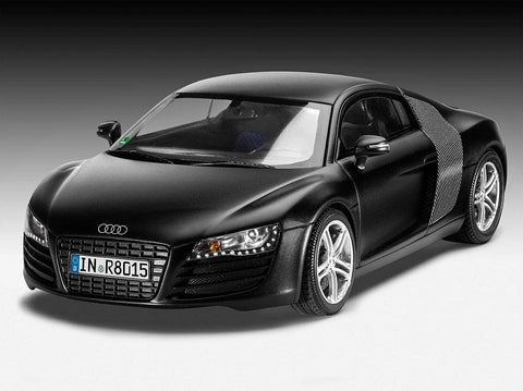 Revell Audi R8 1:24 dovanų rinkinys – plastikinis modelis su dažais ir klijais