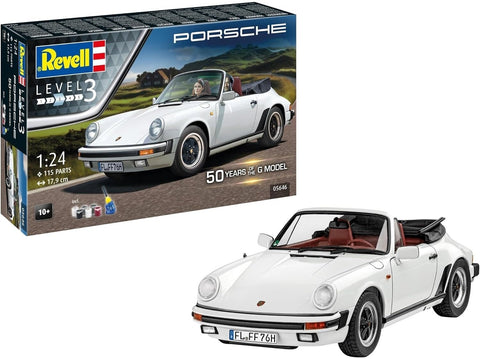 Revell Porsche 911 Carrera Cabrio 1/24 dovanų rinkinys, G modelio 50-metis