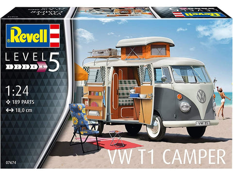 Revell VW T1 Camper 1/24 plastikinis surinkimo rinkinys (07674)