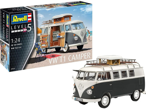 Revell VW T1 Camper 1/24 plastikinis surinkimo rinkinys (07674)