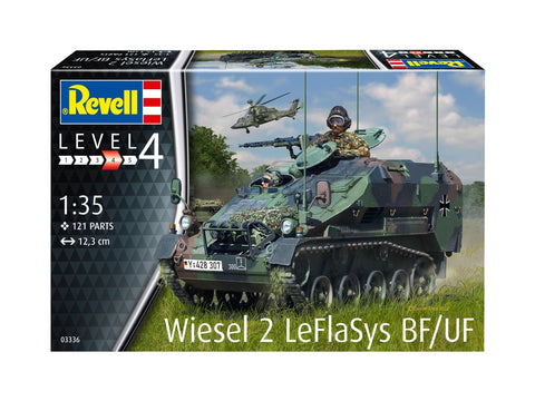Revell Wiesel 2 LeFlaSys BF/UF 1/35 oro gynybos šarvuotis, plastikinis modelis