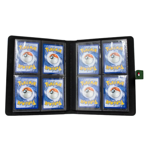 Pokémon Premium 4 kišenių segtuvas kortelėms 160 vnt, žalias, užsegamas