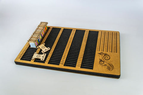 Siūlų ričių organizatorius su adatų pagalvėle, 125 skyreliai 45×28 cm