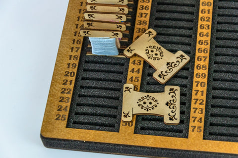 Siūlų ričių organizatorius su adatų pagalvėle, 125 skyreliai 45×28 cm
