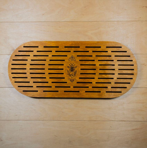 Siuvinėjimo ričių laikiklis–organizatorius 64 vietos, fanera 38×16,5 cm