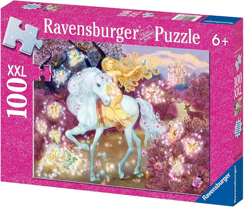 Ravensburger: Riding in the Woods 100 Piece Glitter Puzzle - RAVENSBURGER dėlionė - HOBI.LT 🇱🇹