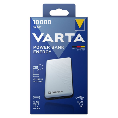 Varta Energy 10000mAh power bank USB-C, 3 įrenginiai