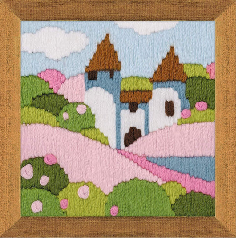 RIOLIS: RIOLIS – Create It Yourself – Siuvinėjimo išilgai rinkinys „Rausvasis sodas“ 1572 (12x12 cm) - HOBI.LT 🇱🇹