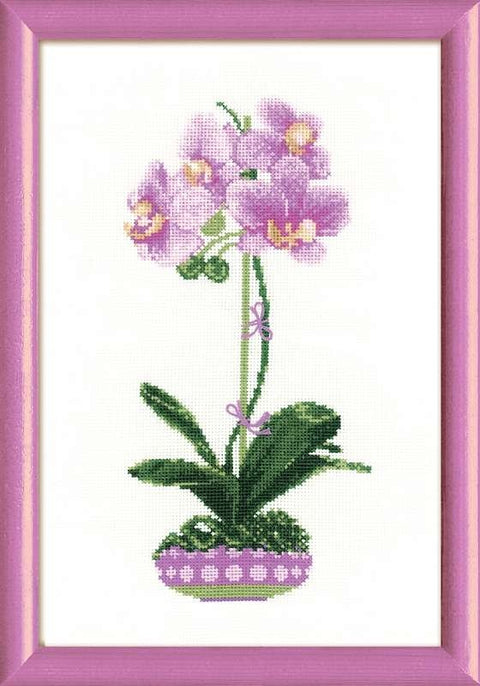 RIOLIS: RIOLIS – Create It Yourself – Siuvinėjimo rinkinys „Alyvinė orchidėja“ 1163 (21x30 cm) - HOBI.LT 🇱🇹