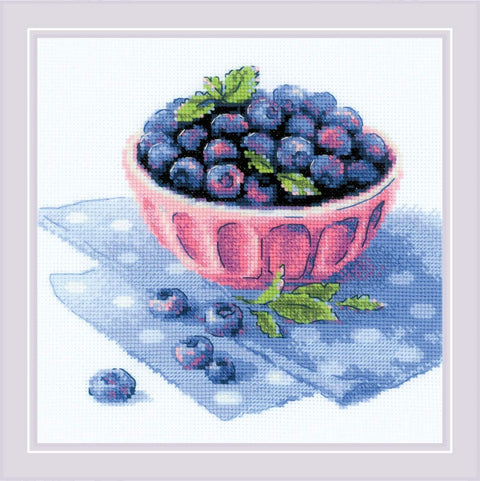 RIOLIS: Ripe Blueberry. Siuvinėjimo rinkinys iš RIOLIS Nr.: 2168 - HOBI.LT 🇱🇹