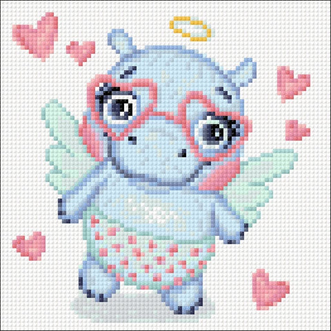 Crafting Spark: Romantic Hippo 20х20 Deimantinio Paveikslo komplektas Cs2694 - HOBI.LT 🇱🇹