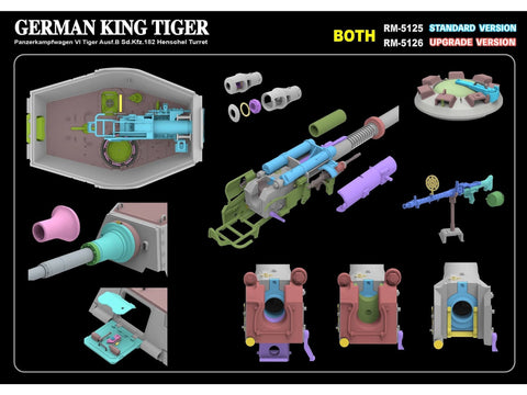 King Tiger Henschel tanko modelis 1/35, plastikinis RFM 5126
