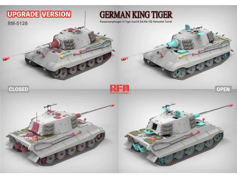 King Tiger Henschel tanko modelis 1/35, plastikinis RFM 5126