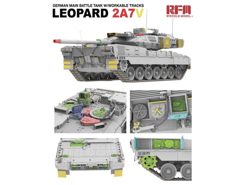 Leopard 2A7V plastikinis tanko modelis 1/35 Rye Field