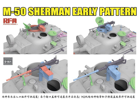 M-50 Sherman tanko modelis Degem Aleph / Beth 1/35 Rye Field Model RFM-5161