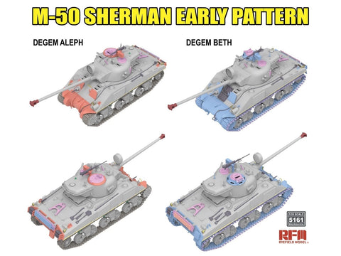 M-50 Sherman tanko modelis Degem Aleph / Beth 1/35 Rye Field Model RFM-5161