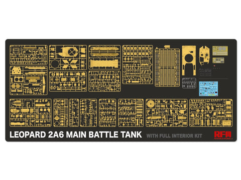 Rye Field Leopard 2A6 tanko modelis su interjeru 1/35