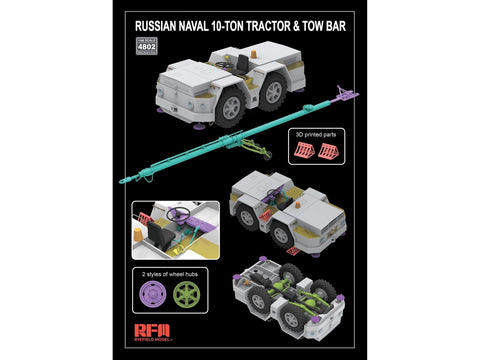 RFM Rusų laivyno 10 t traktorius su vilkimo sija 1/48