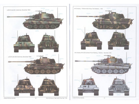 1/35 King Tiger (Tiger II) plastikinis tanko modelis su pilnu interjeru, skaidrus