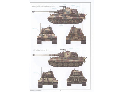 1/35 King Tiger (Tiger II) plastikinis tanko modelis su pilnu interjeru, skaidrus