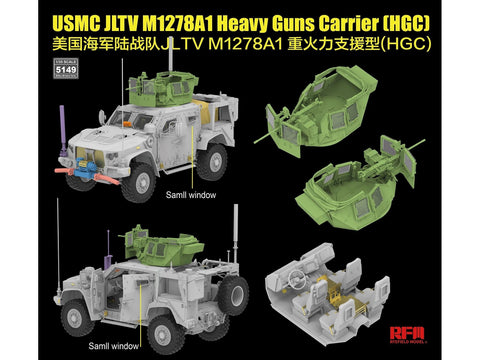 USMC JLTV M1278A1 sunkios ginkluotės vežėjas, 1/35 Rye Field