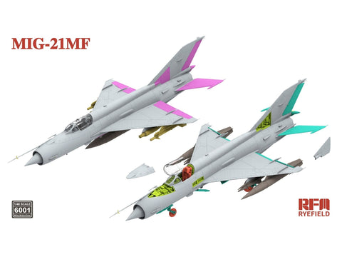 Naikintuvo MiG-21MF surenkamas modelis Rye Field Model 1/48 RFM-6001