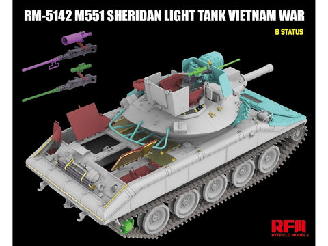 Rye Field Model M551 Sheridan tanko modelis Vietnamas 1/35 RFM-5142