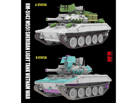 Rye Field Model M551 Sheridan tanko modelis Vietnamas 1/35 RFM-5142