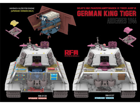 Rye Field Model King Tiger Ardenai 1944 1/35 plastikinis modelis RFM-5137