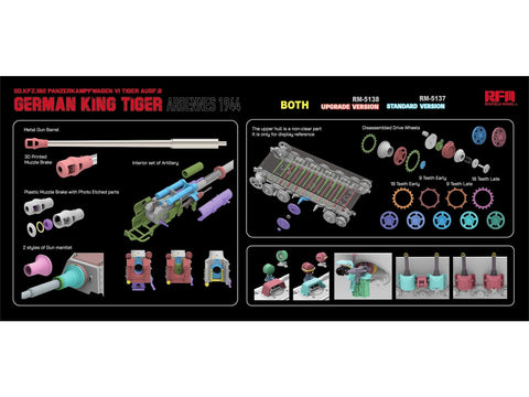 Rye Field Model King Tiger Ardenai 1944 1/35 plastikinis modelis RFM-5137