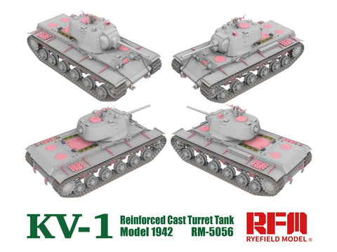 Rye Field KV-1 tankas 1942 bokštas plastikinis modelis 1/35
