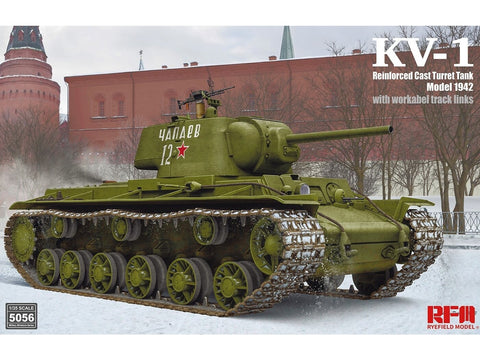 Rye Field KV-1 tankas 1942 bokštas plastikinis modelis 1/35