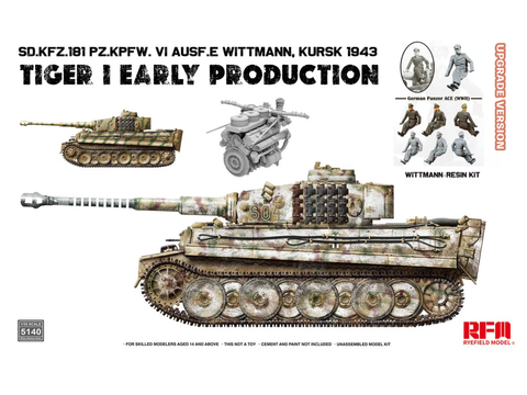 Rye Field Tiger I Early Kurskas 1943 1/35 surenkamas plastikinis modelis