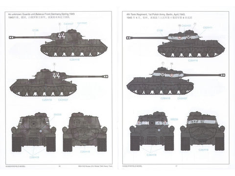 JS-2 1944 m. sunkiojo tanko plastikinis surenkamas modelis 1/35