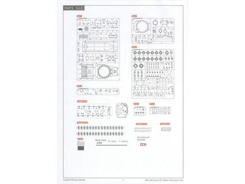 JS-2 1944 m. sunkiojo tanko plastikinis surenkamas modelis 1/35