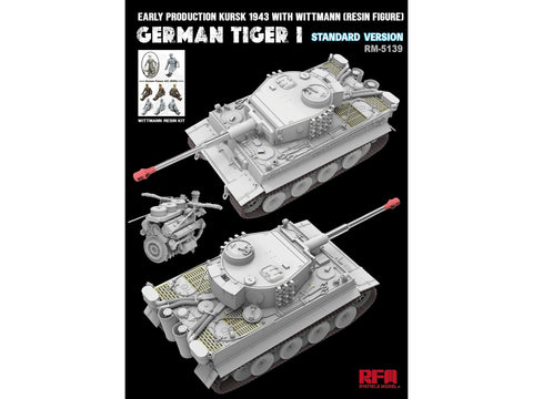Tiger I tanko modelis, Kurskas 1943, su Wittmann figūra, 1/35 Rye Field