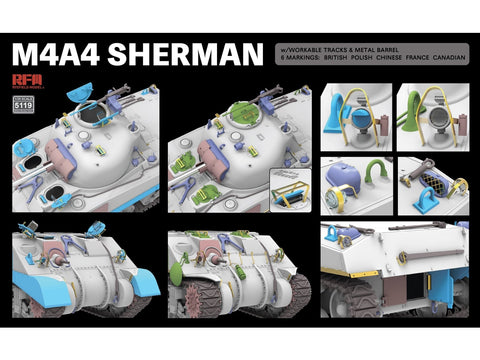 M4A4 Sherman 1/35 plastikinis surenkamas tanko modelis su lipdukais