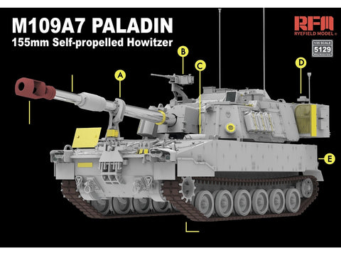 M109A7 Paladin savaeigė haubica 1/35 surenkamas plastiko rinkinys