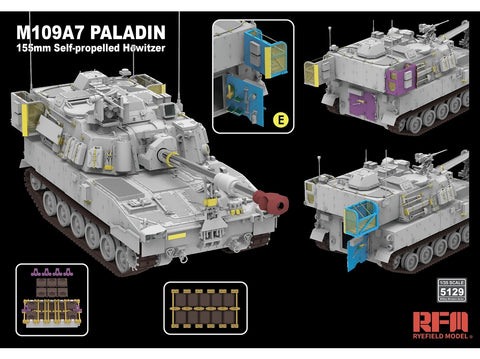 M109A7 Paladin savaeigė haubica 1/35 surenkamas plastiko rinkinys