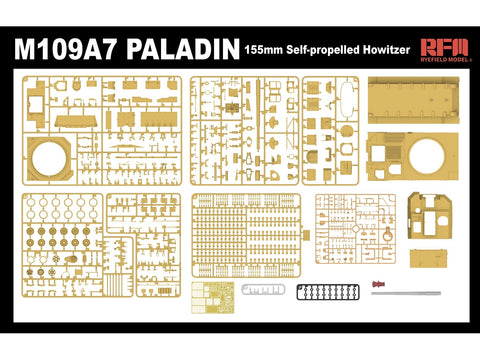 M109A7 Paladin savaeigė haubica 1/35 surenkamas plastiko rinkinys