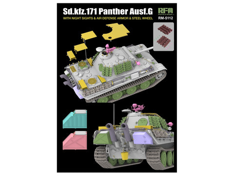 Rye Field Panther G tanko modelis 1/35 su naktiniais taikikliais