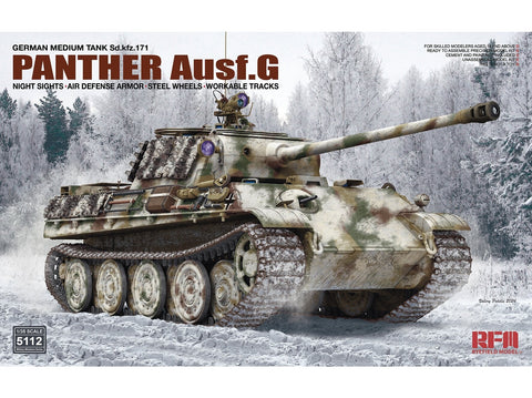 Rye Field Panther G tanko modelis 1/35 su naktiniais taikikliais