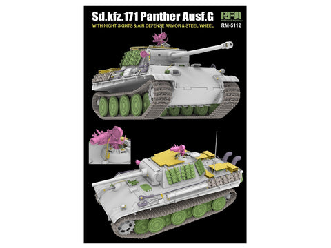 Rye Field Panther G tanko modelis 1/35 su naktiniais taikikliais